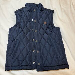 Janie and Jack Navy Quilted Vest with Button Closure - GUC size 3-4